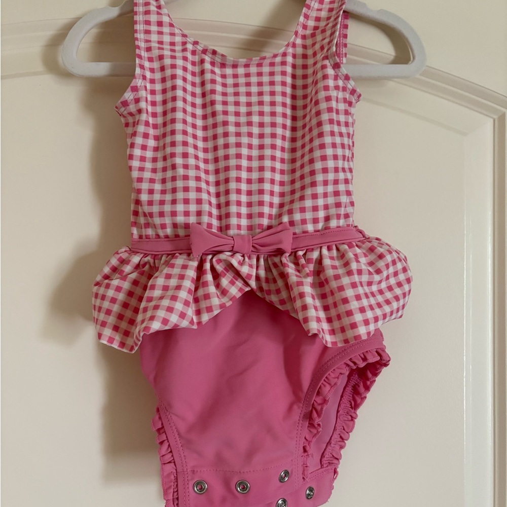 Ruffle Butts Pink Gingham One Piece Swimsuit